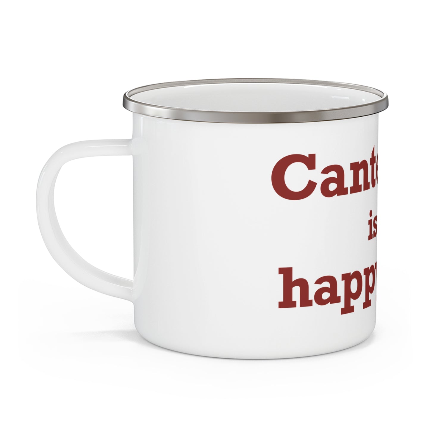 Canterbury is My Happy Place Enamel Camping Mug