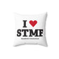 I Heart STMF  Spun Polyester Square Pillow