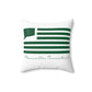 Plainville Connecticut St. Patrick’s Day Flag Spun Polyester Square Pillow