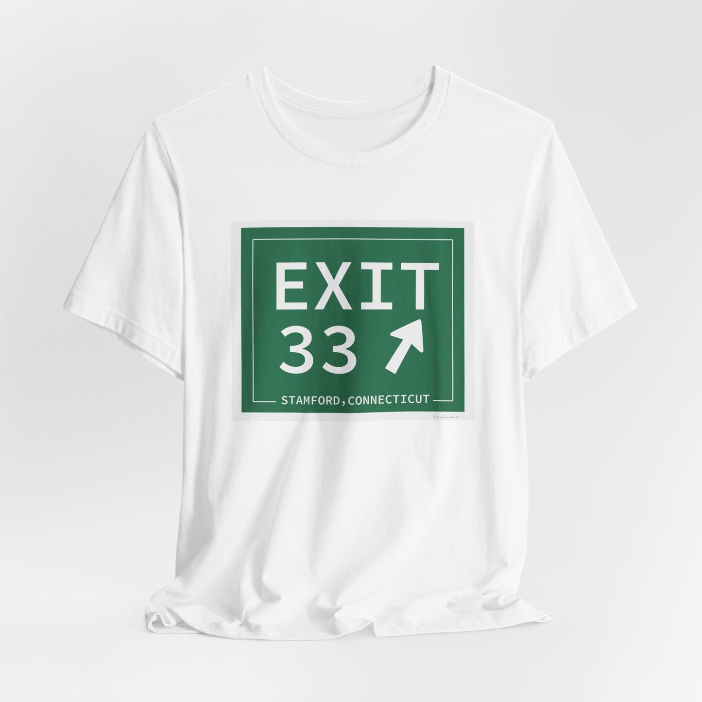 Vintage Exit 33 Merritt Parkway Sign Unisex Jersey Short Sleeve T-Shirt