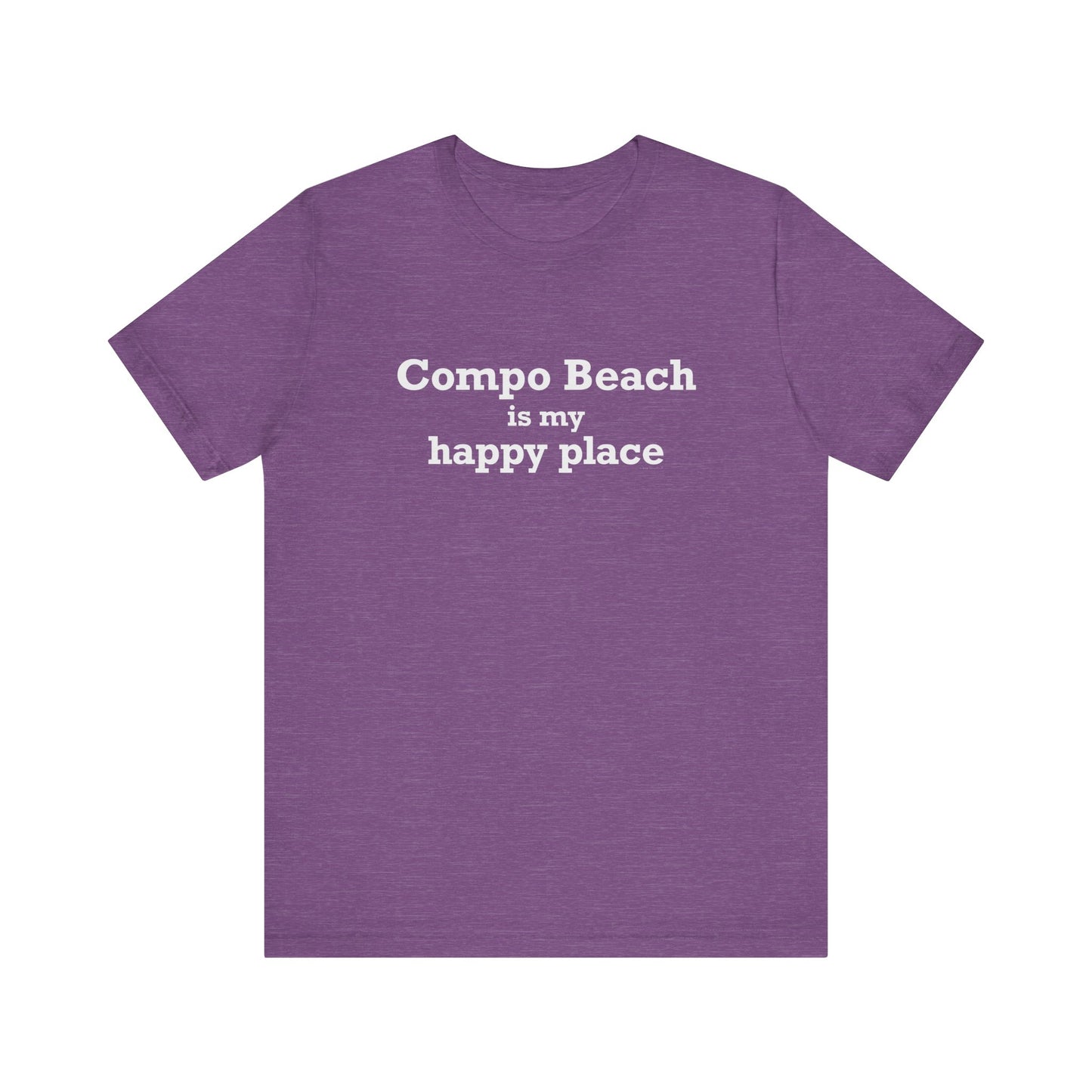 Compo Beach Is My Happy Place Unisex Jersey Short Sleeve T-Shirt