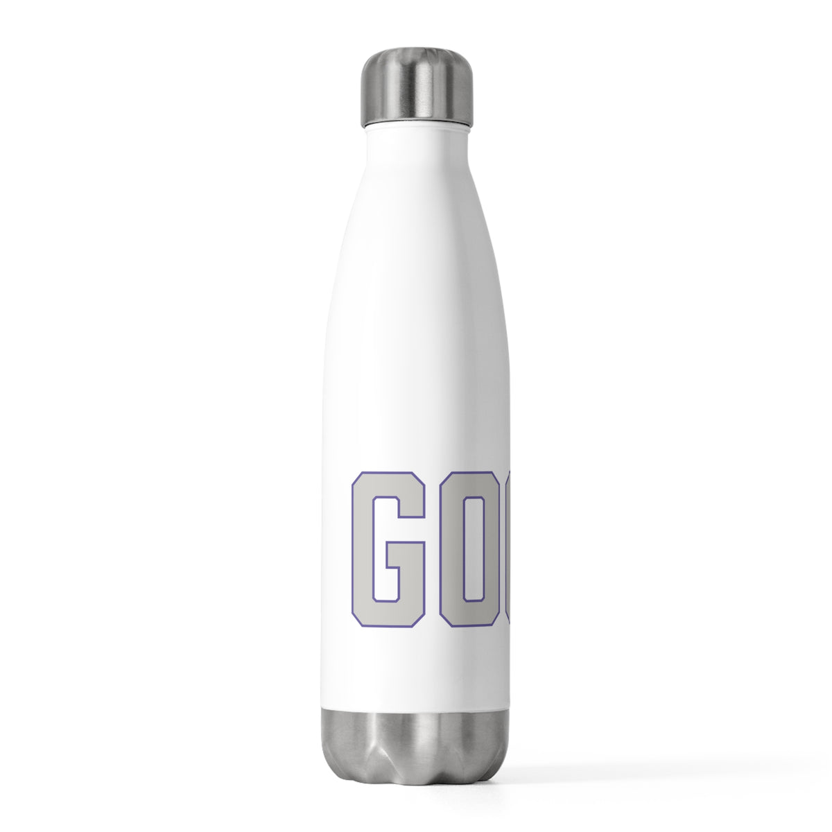 Goose Zip Code Gray & Purple 20oz Insulated Bottle