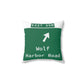 Vintage WCP Exit 55B Sign Spun Polyester Square Pillow