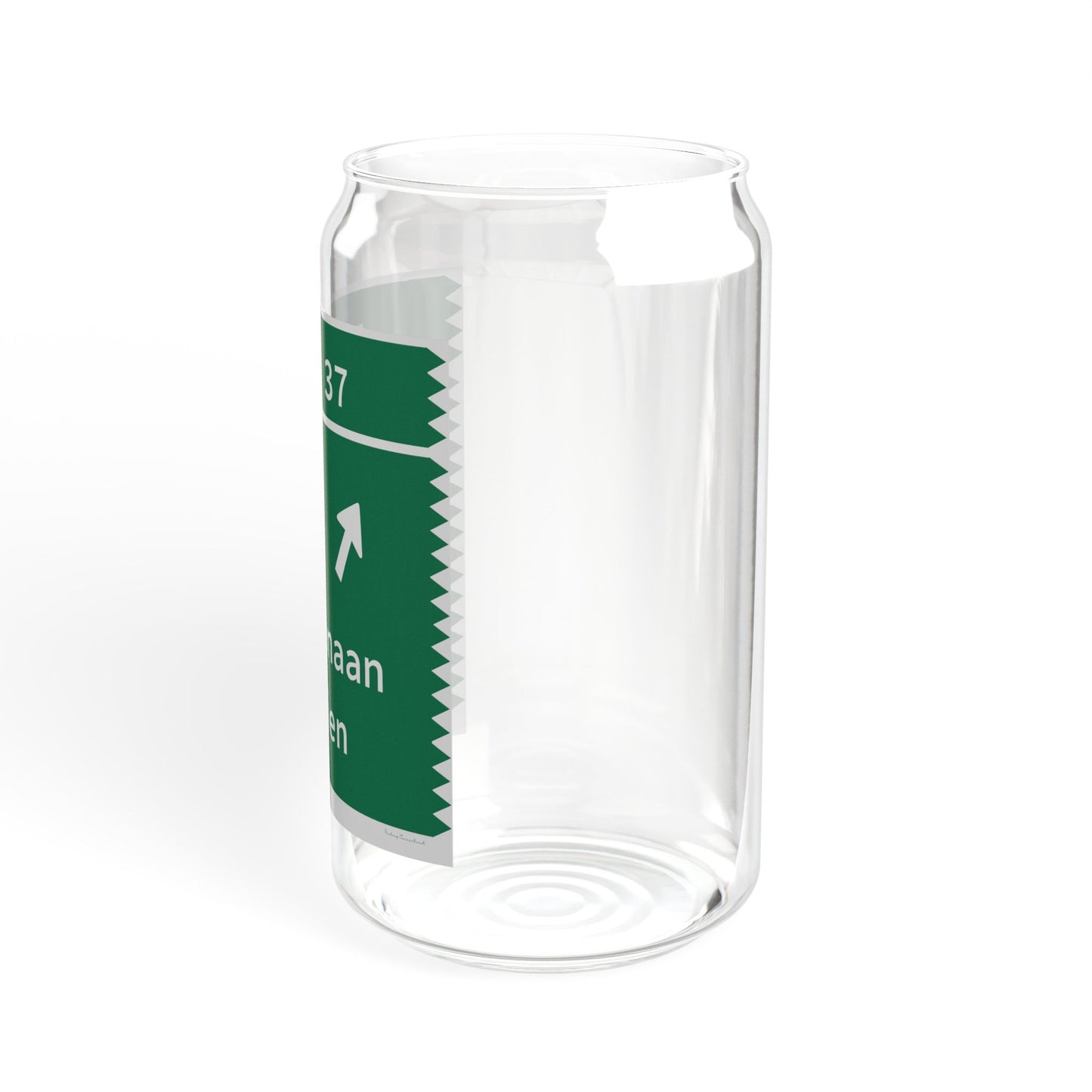 Vintage Merritt Parkway Exit 37 Sign Sipper Glass, 16oz