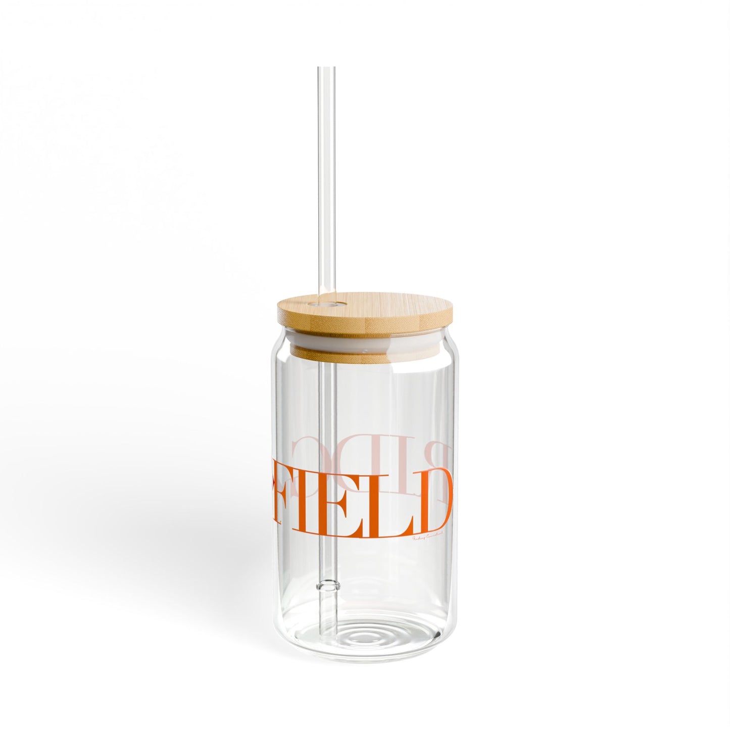 41 Tilt Ridgefield Glass Can with Straw and Lid, 16oz