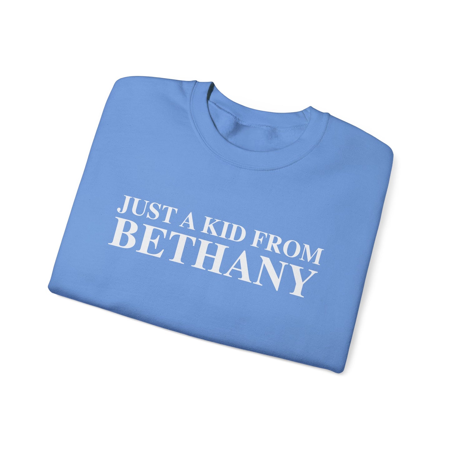 Just a kid from Bethany Unisex Heavy Blend™ Crewneck Sweatshirt
