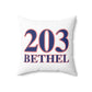 203 Bethel Red White & Blue Spun Polyester Square Pillow