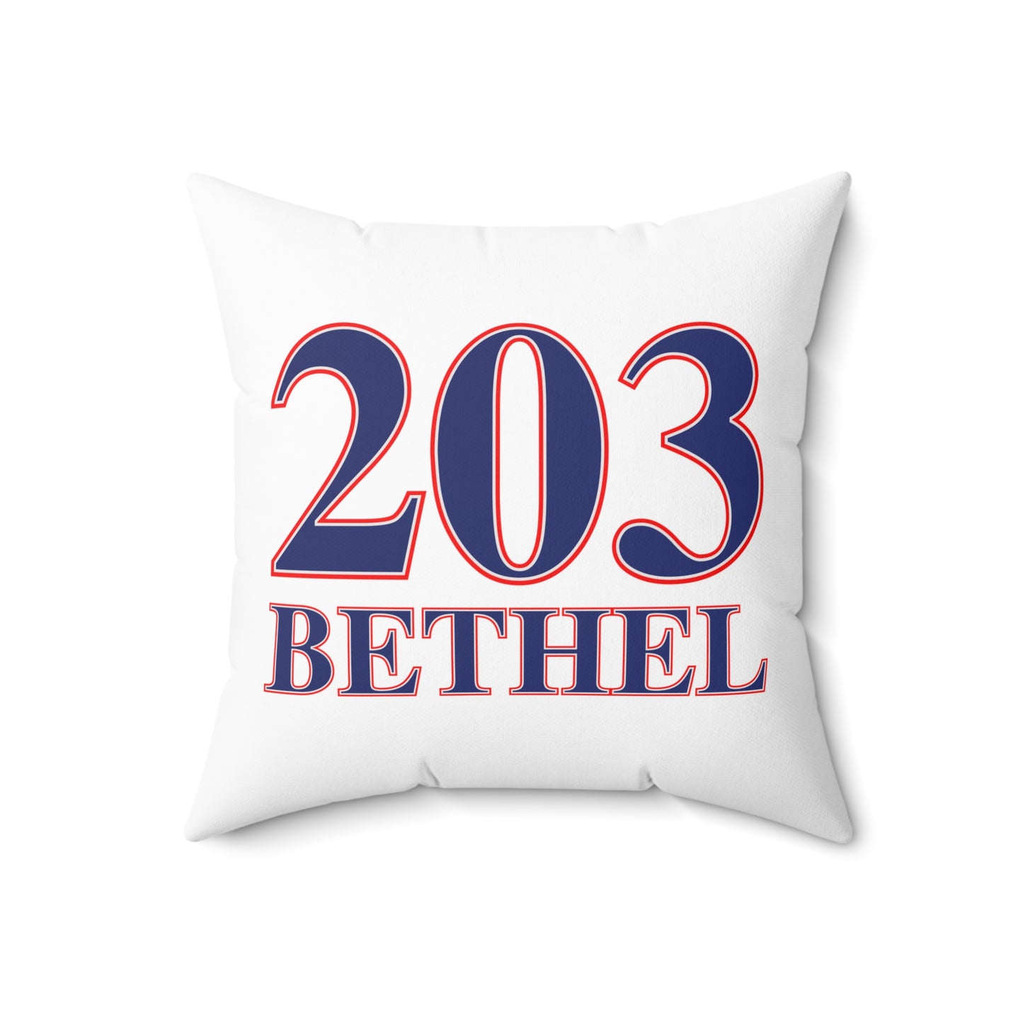 203 Bethel Red White & Blue Spun Polyester Square Pillow