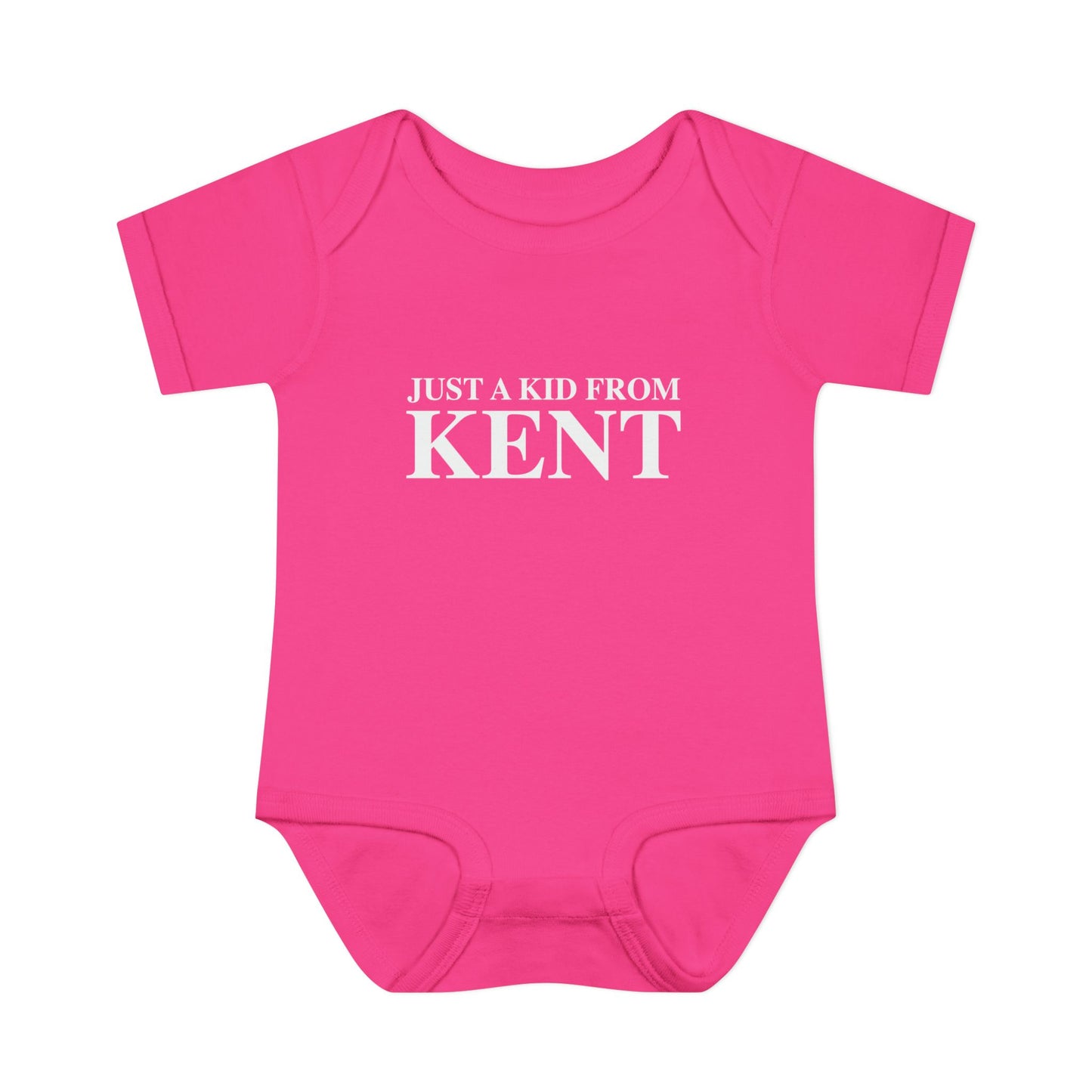 Just a kid from Kent Infant Baby Rib Bodysuit