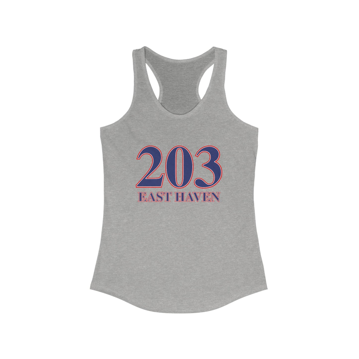 203 East Haven Red White & Blue Women's Ideal Racerback Tank Top