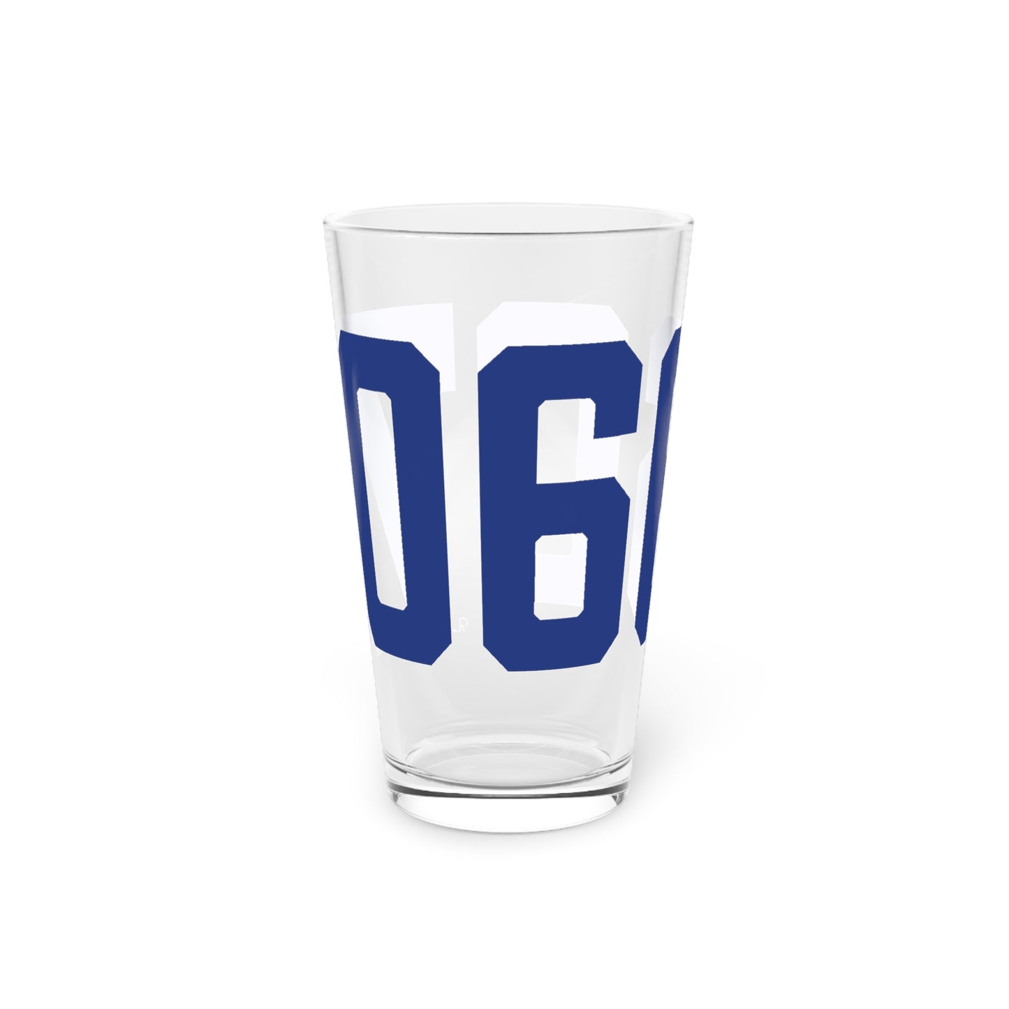 06607 Bridgeport Connecticut Zip Code Pint Glass, 16oz