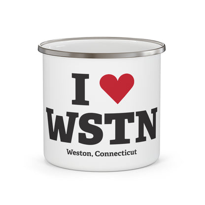 I Heart WSTN Enamel Camping Mug