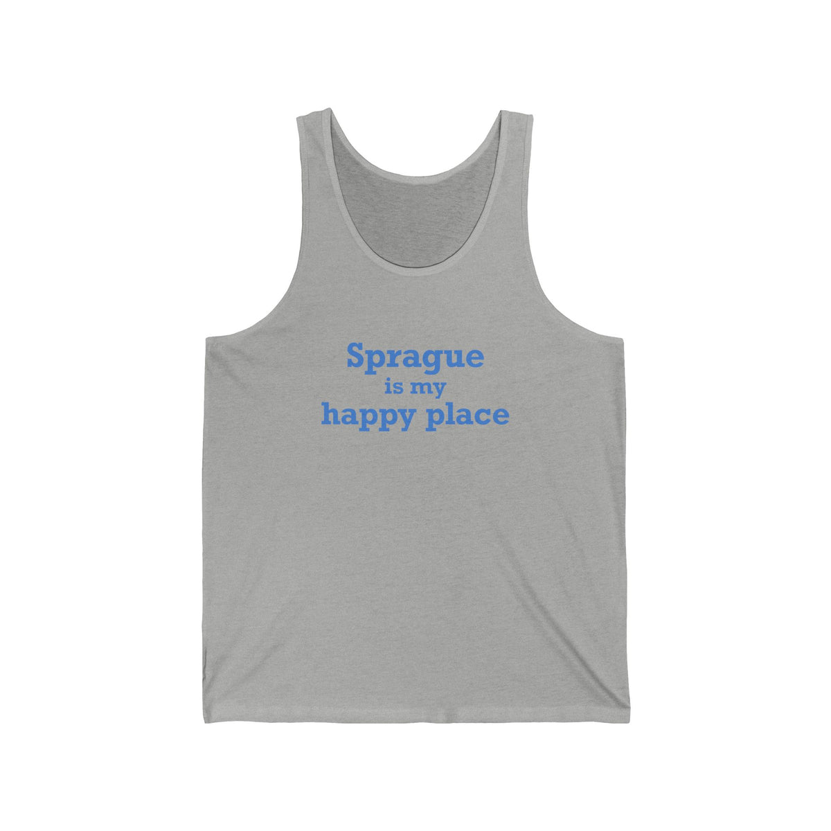 Sprague is My Happy Place Unisex Jersey Tank Top