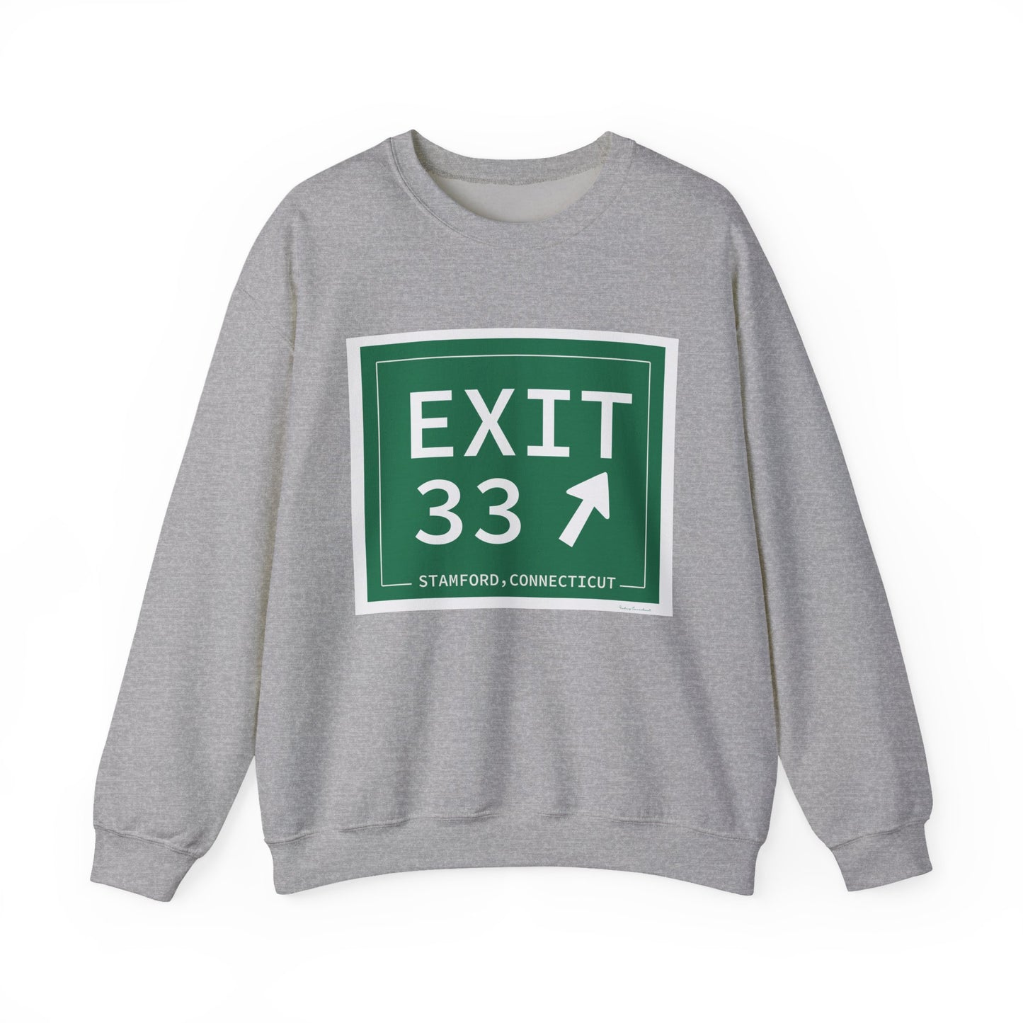 Vintage Exit 33 Merritt Parkway Sign Unisex Heavy Blend™ Crewneck Sweatshirt
