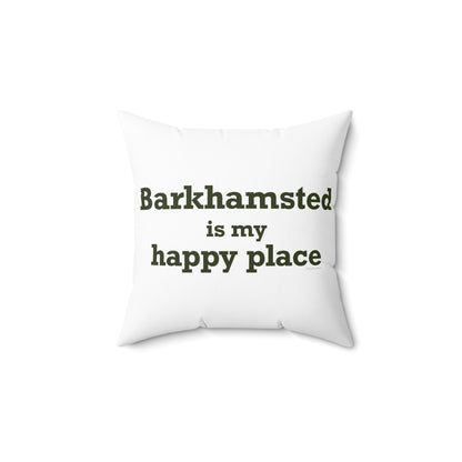 Barkhamsted is my Happy Place Polyester Square Pillow