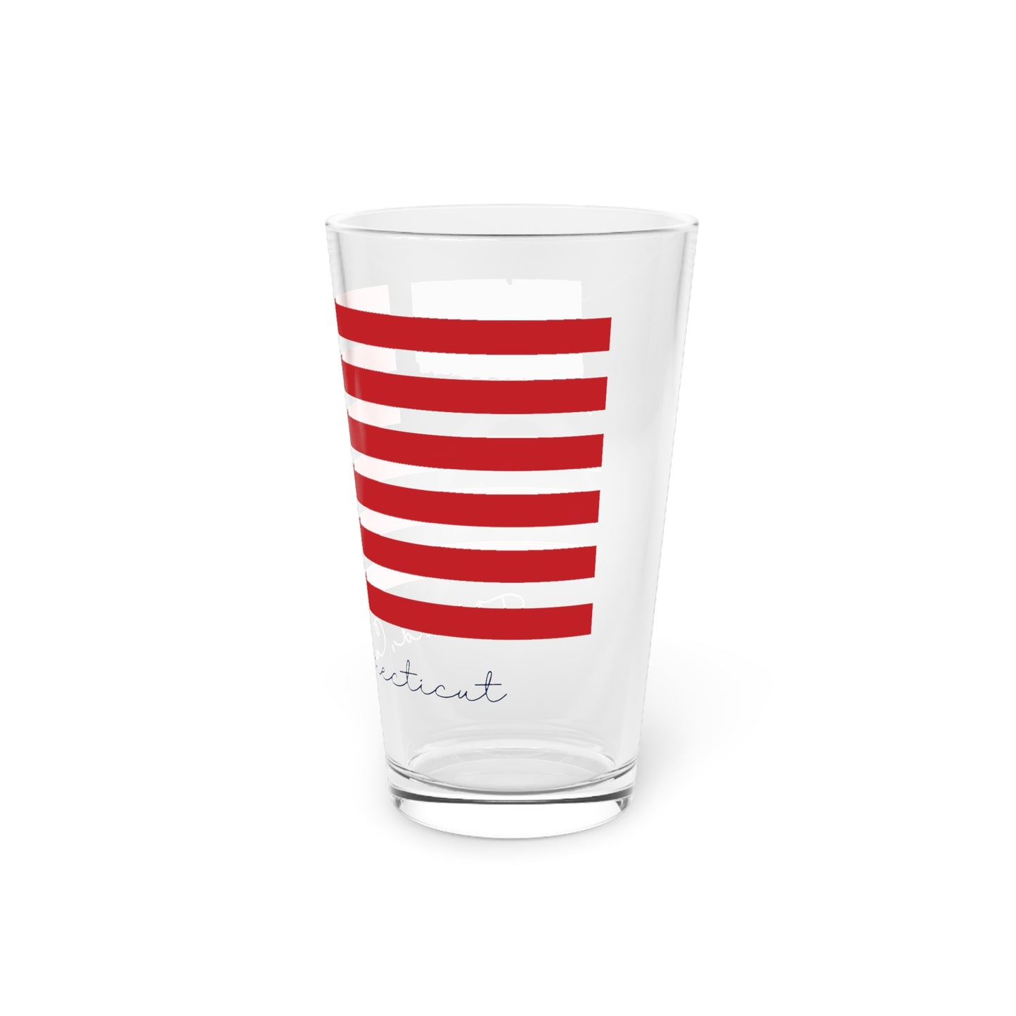 Tolland Connecticut Flag Pint Glass, 16oz