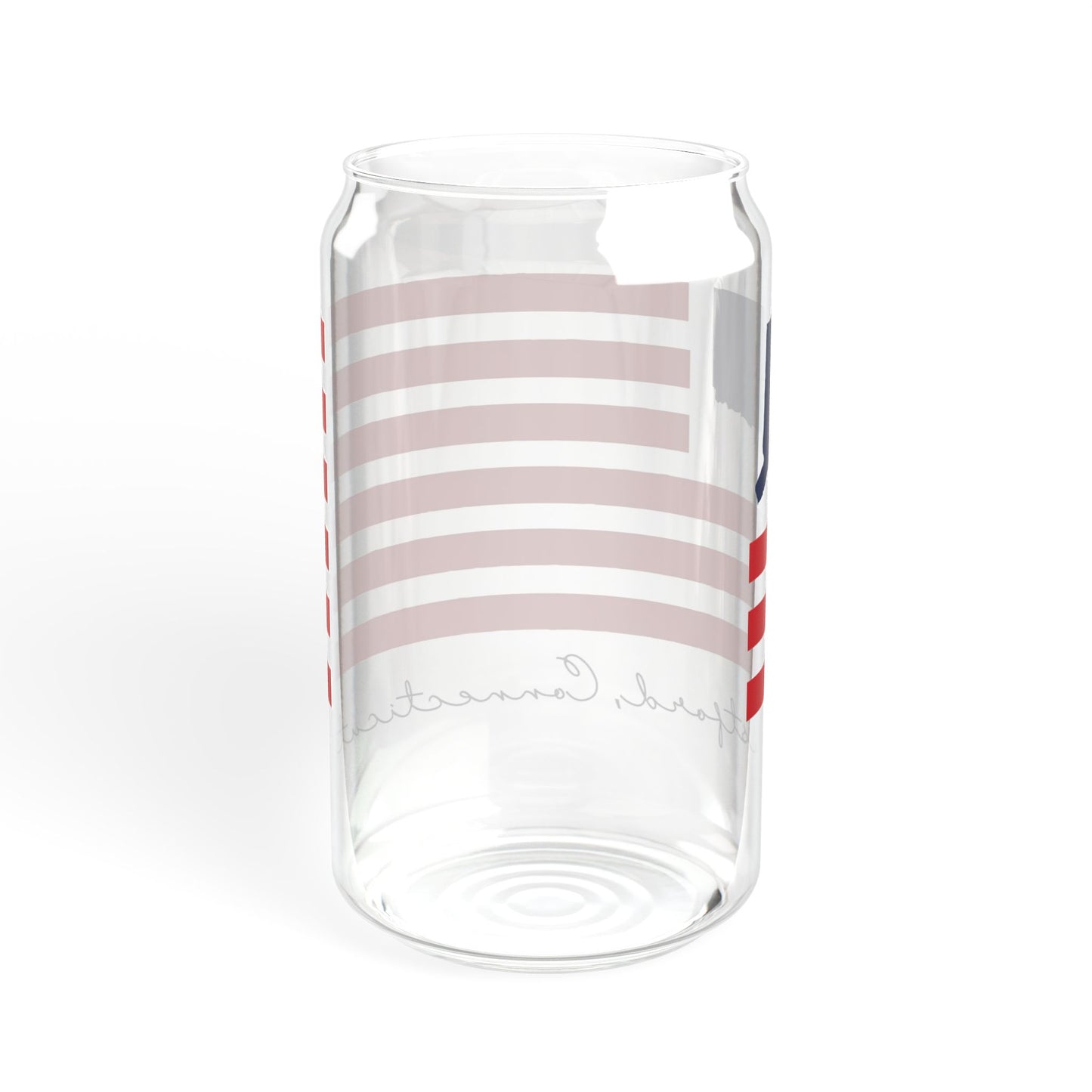 Eastford Connecticut Flag Sipper Glass, 16oz