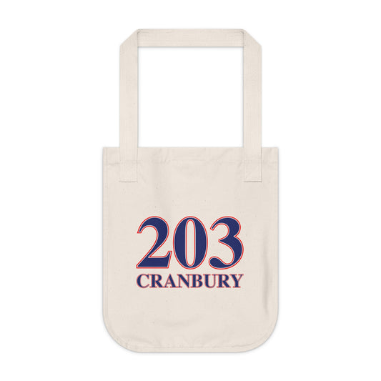 203 Cranbury Red, White & Blue Organic Canvas Tote Bag
