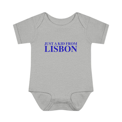 Just a kid from Lisbon Infant Baby Rib Bodysuit