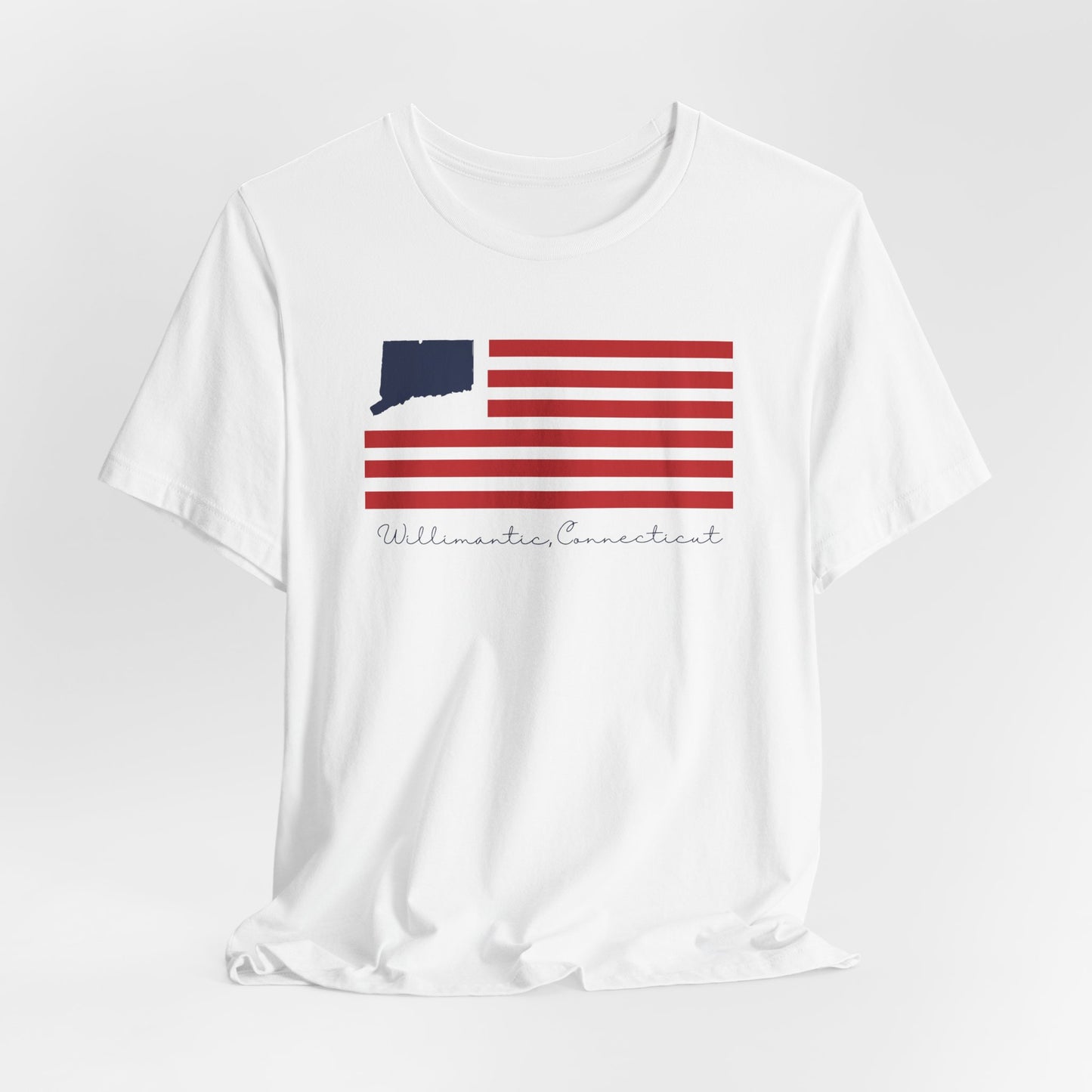Willimantic Connecticut Flag Unisex Jersey Short Sleeve T-Shirt