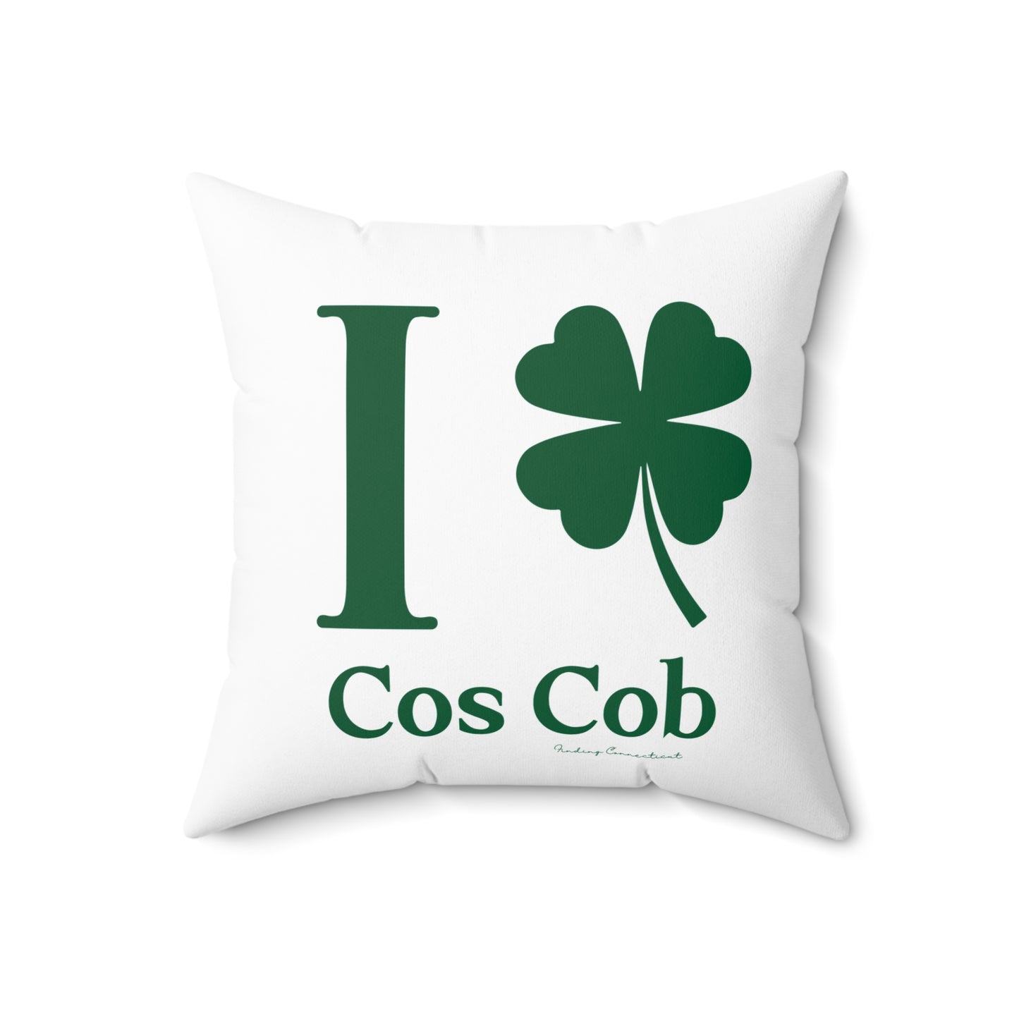 I Clover Cos Cob Spun Polyester Square Pillow