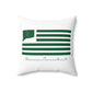 Sherman Connecticut St. Patrick’s Day Flag Spun Polyester Square Pillow
