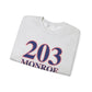203 Monroe Red White & Blue Unisex Heavy Blend™ Crewneck Sweatshirt