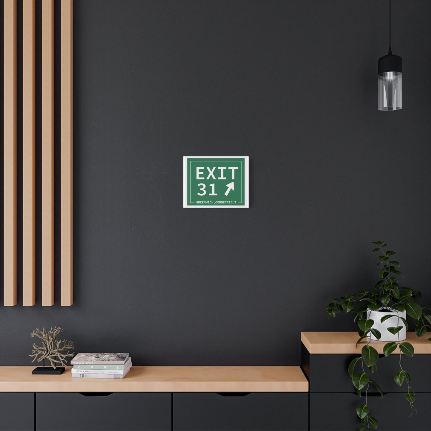 Vintage Exit 31 Merritt Parkway Sign Matte Canvas, Stretched, 1.25"