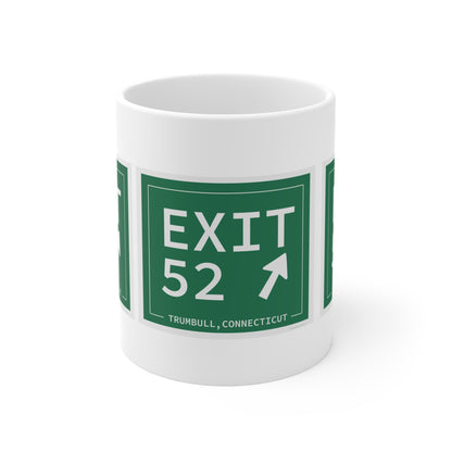 Vintage Exit 52  Merritt Parkway Sign Mug 11oz