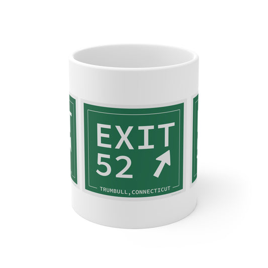 Vintage Exit 52  Merritt Parkway Sign Mug 11oz