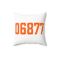 06877 Ridgefield Connecticut Zip Code Spun Polyester Square Pillow