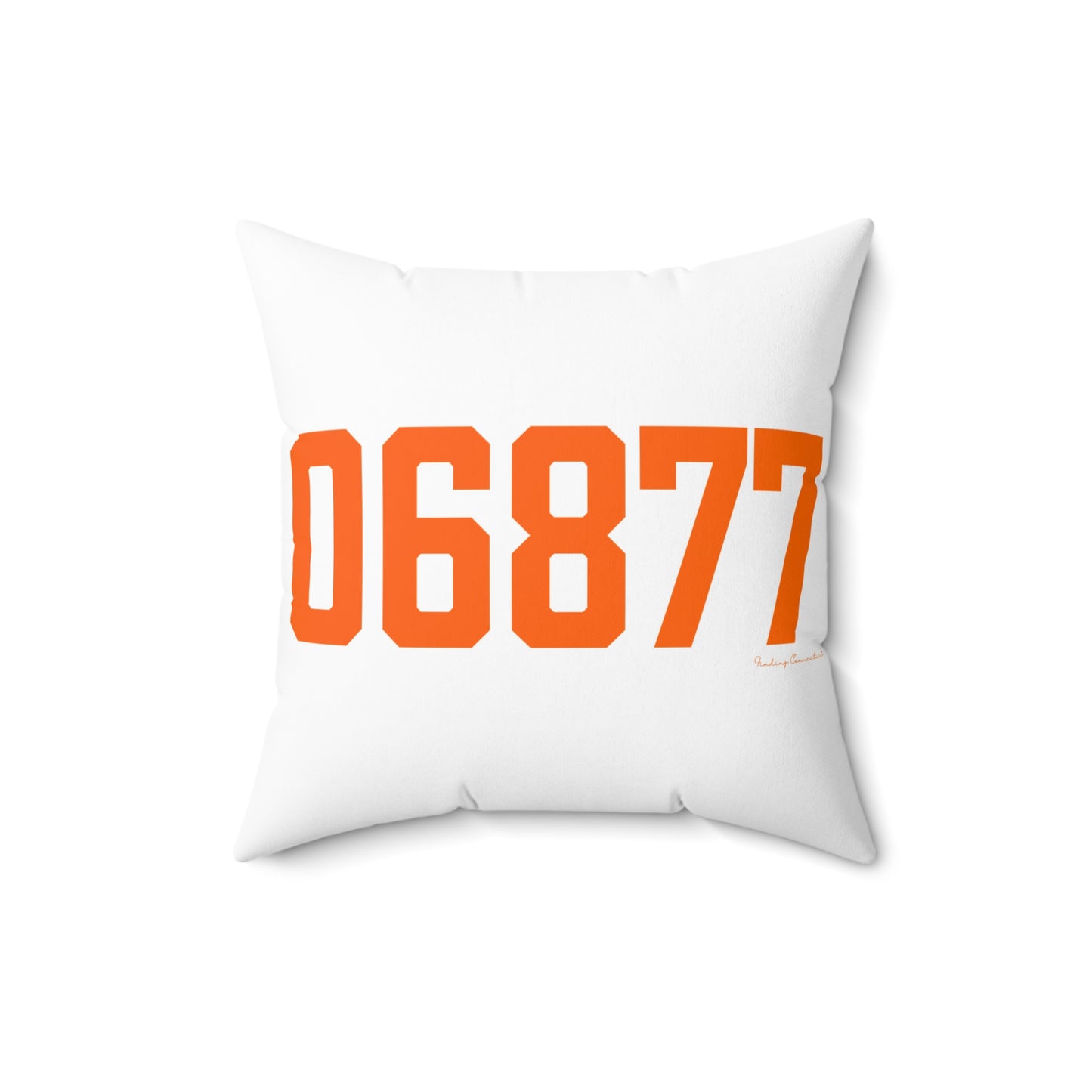 06877 Ridgefield Connecticut Zip Code Spun Polyester Square Pillow