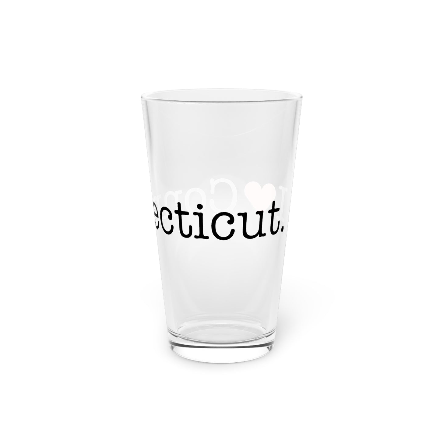 I Heart Connecticut. Pint Glass, 16oz