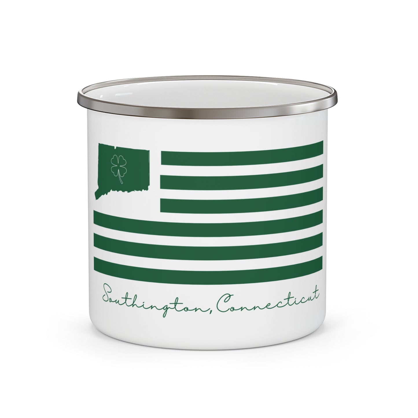 Southington Connecticut St. Patrick’s Day Flag Enamel Camping Mug