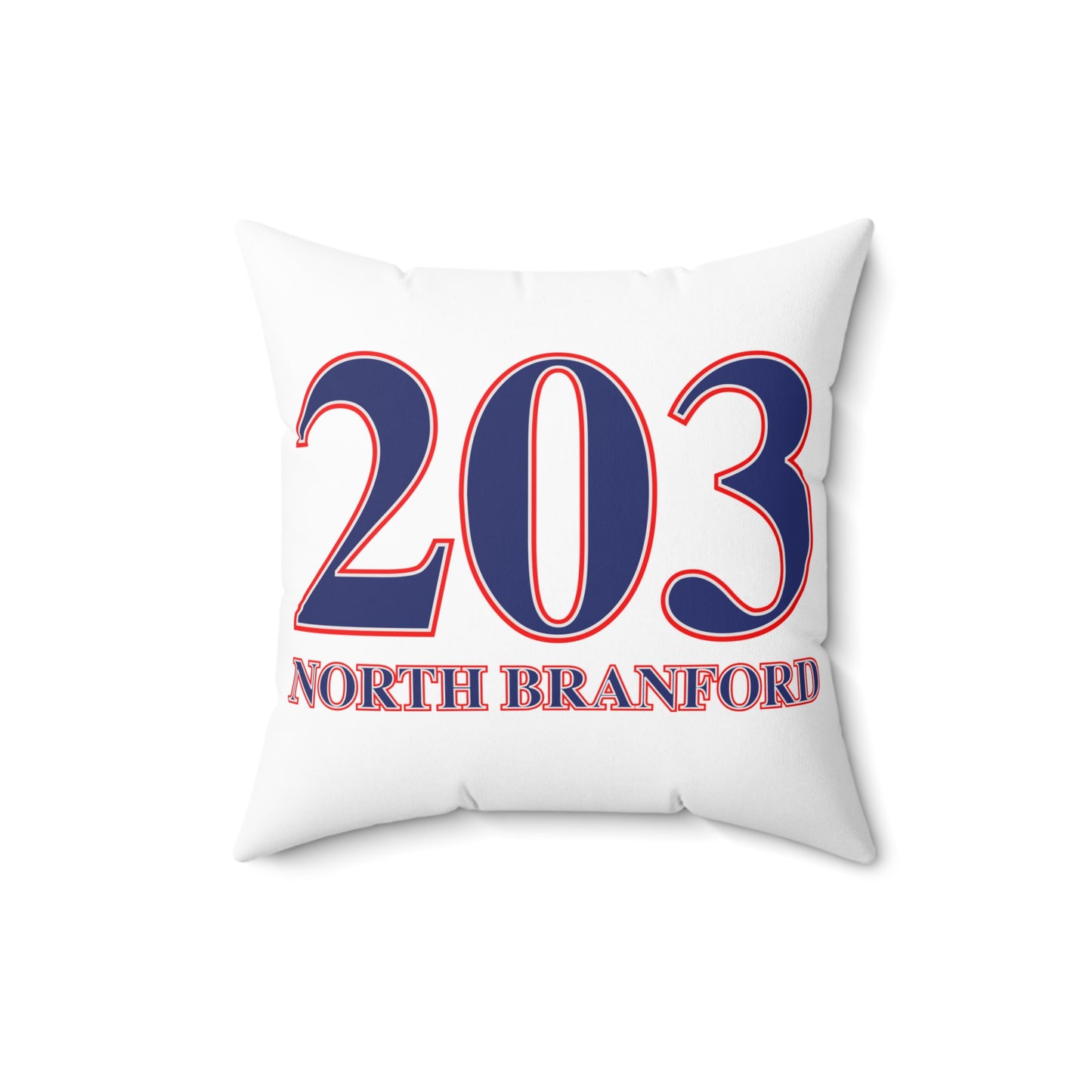 203 North Branford Red White & Blue  Sherpa Fleece Blanket Spun Polyester Square Pillow