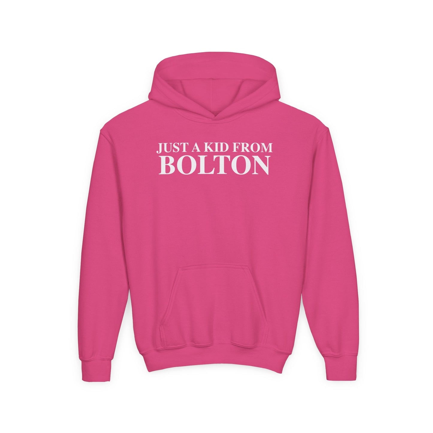 Just a kid from Bolton Youth Heavy Blend Hooded Sweatshirt