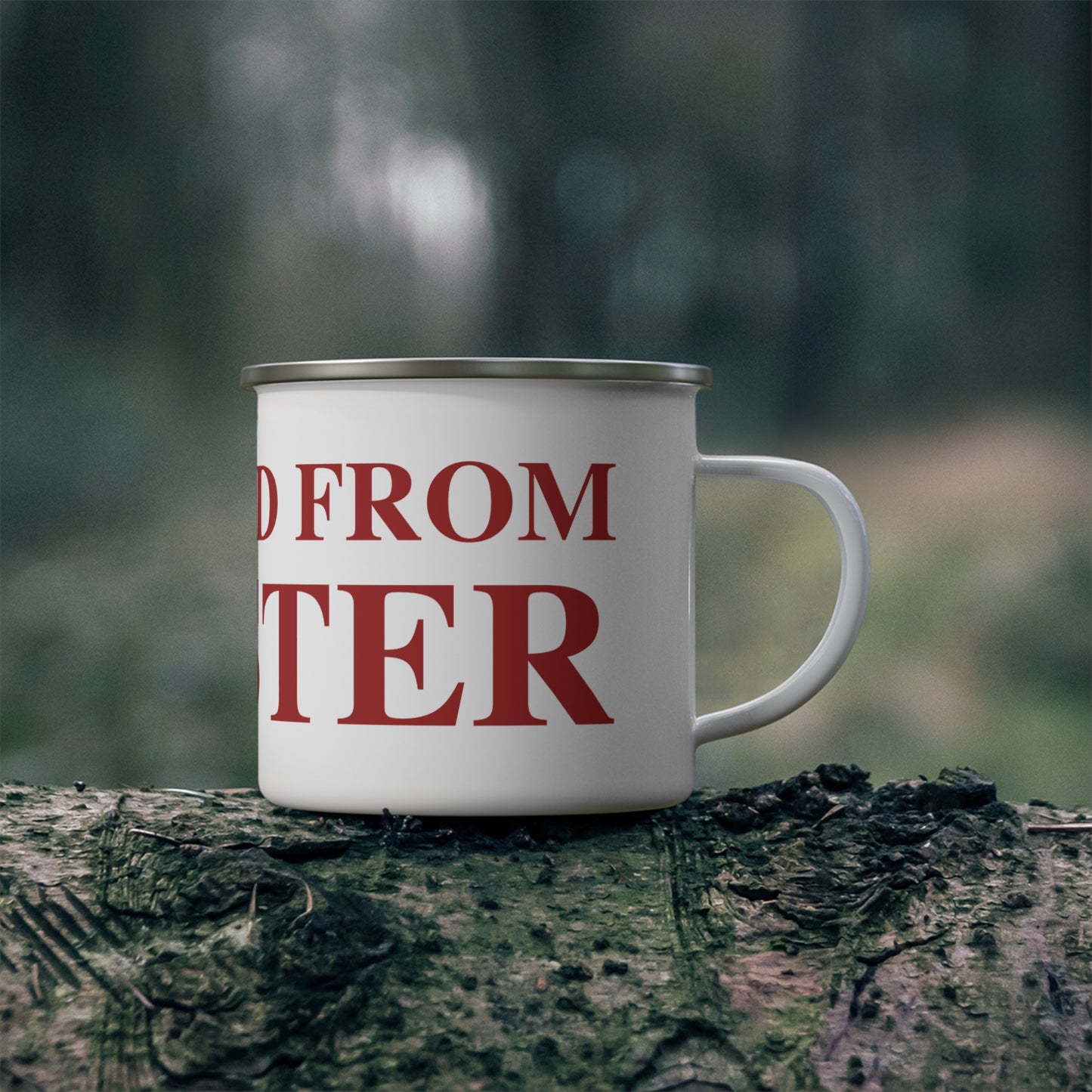 Just a kid from Chester Enamel Camping Mug
