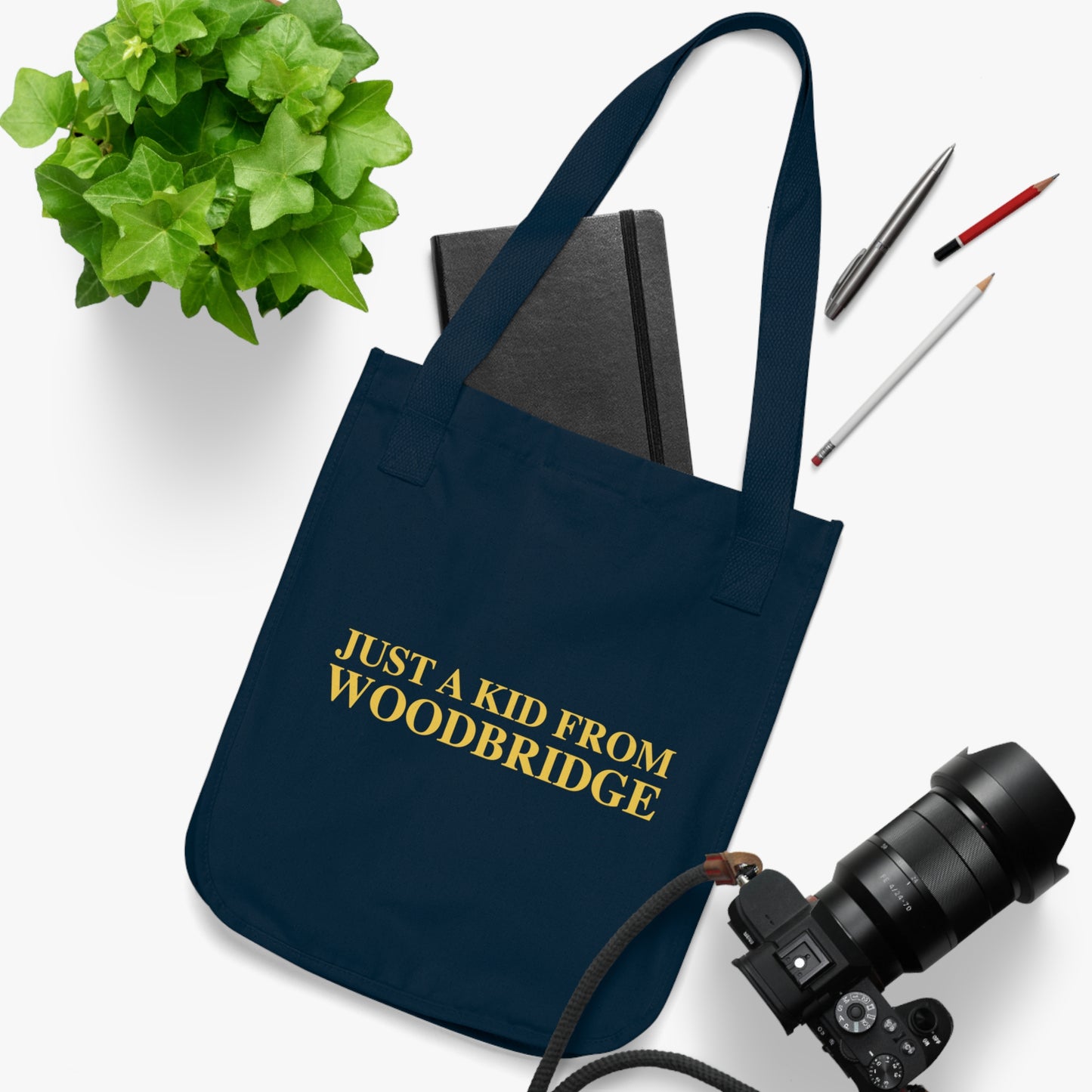 Just a kid from Woodbridge Organic Canvas Tote Bag