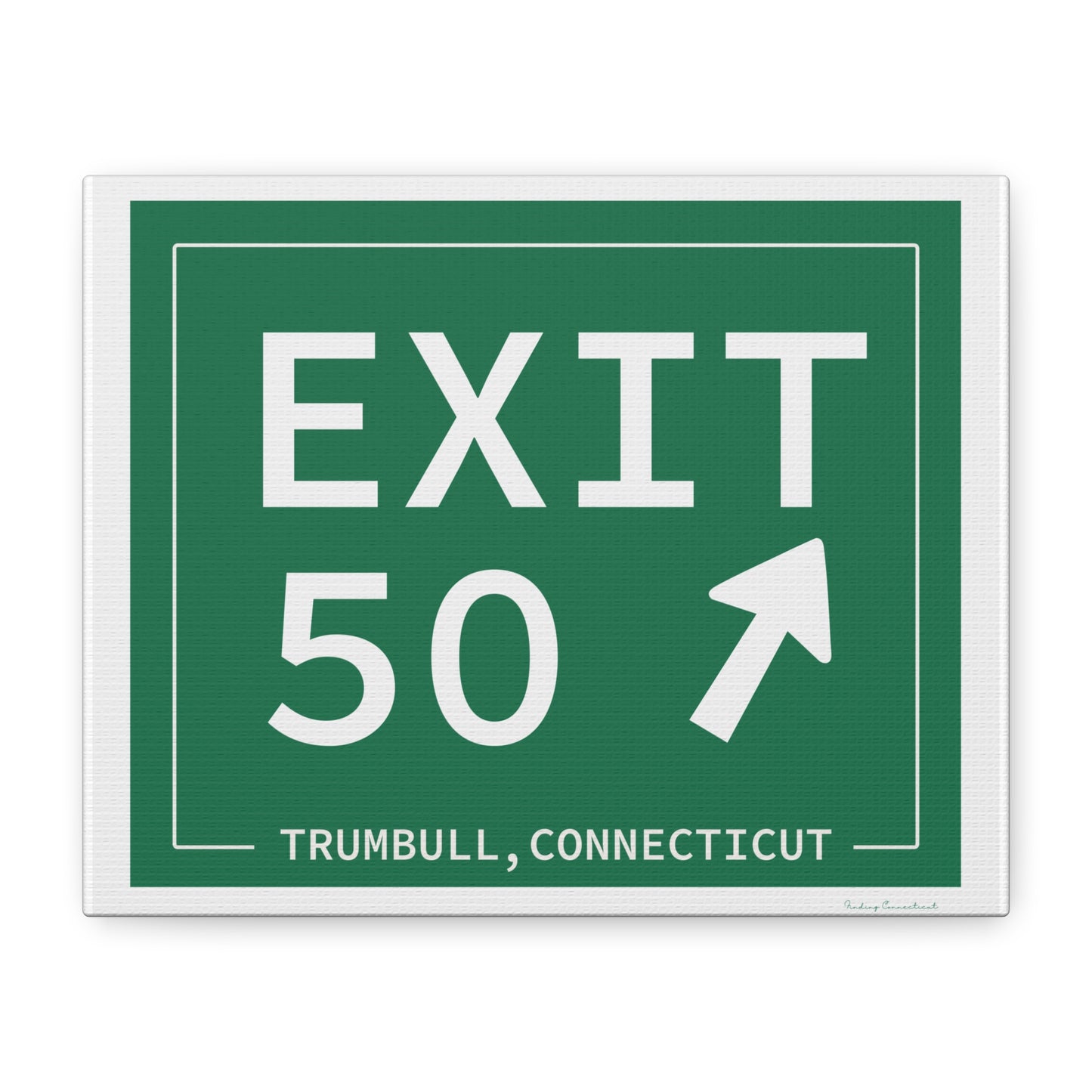 Vintage Exit 50  Merritt Parkway Sign Matte Canvas, Stretched, 1.25"