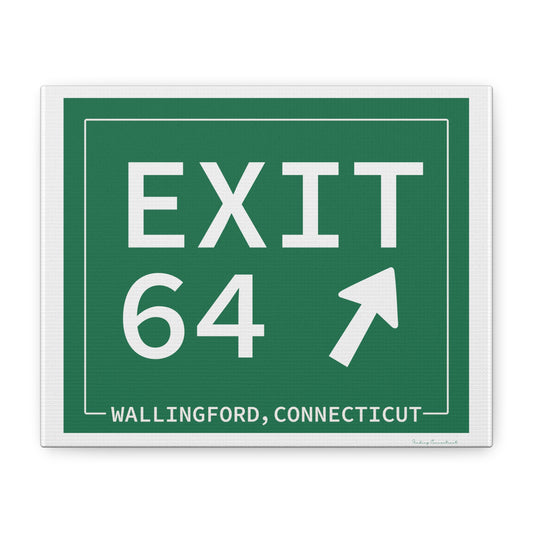 Vintage Exit 64 WCP Sign Matte Canvas, Stretched, 1.25"