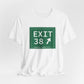 Vintage Exit 38 Merritt Parkway Sign Unisex Jersey Short Sleeve T-Shirt