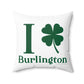I Clover Burlington Spun Polyester Square Pillow