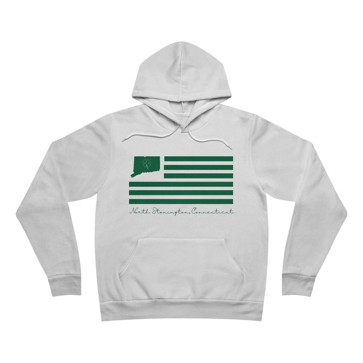 North Stonington Connecticut St. Patrick’s Day Flag Unisex Sponge Fleece Pullover Hoodie