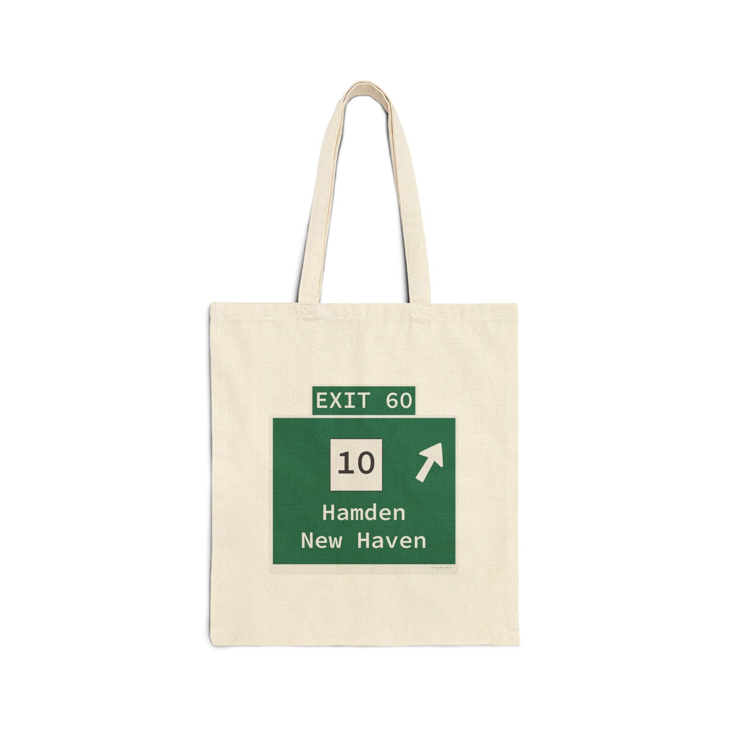 Vintage WCP Exit 60 Sign Cotton Canvas Tote Bag