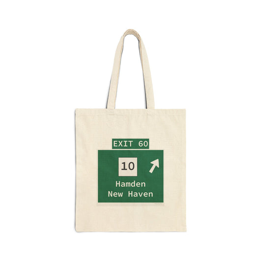 Vintage WCP Exit 60 Sign Cotton Canvas Tote Bag