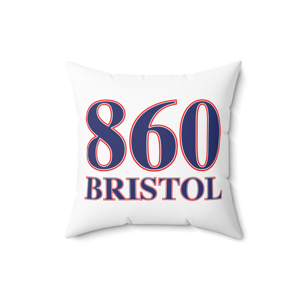 860 Bristol Red, White & Blue Spun Polyester Square Pillow