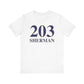 203 Sherman Unisex Jersey Short Sleeve Tee