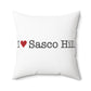 I Heart Sasco Hill. Spun Polyester Square Pillow