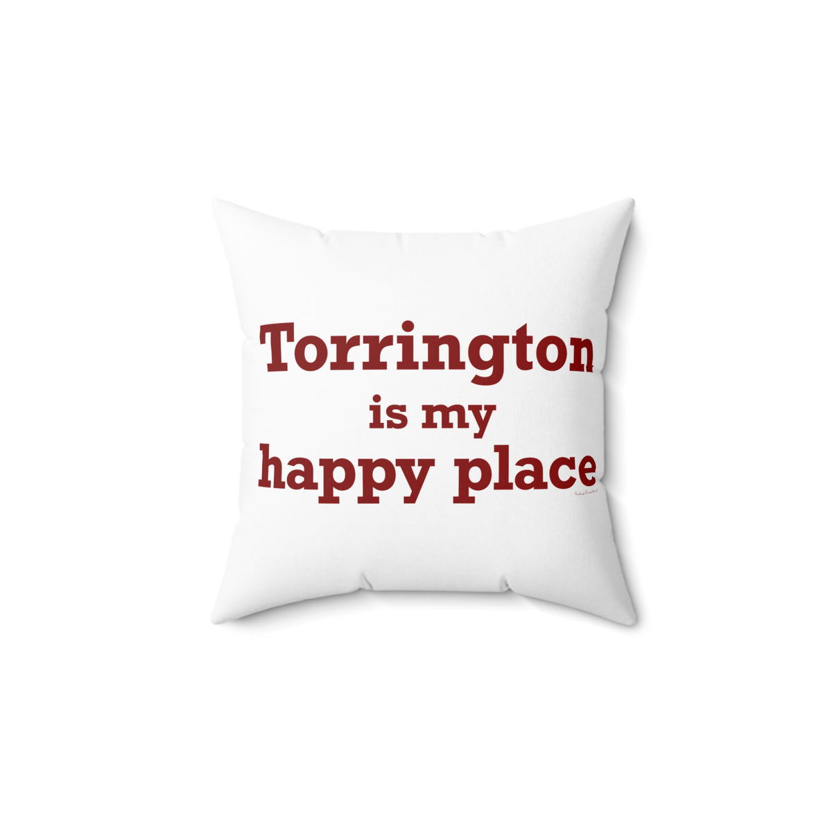 Torrington is My Happy Place Polyester Square Pillow