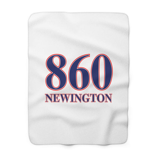 860 Newington Red, White & Blue Sherpa Fleece Blanket